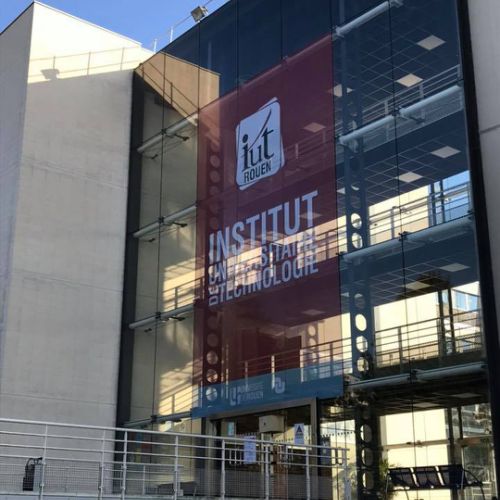 Pose microperforés sur verrière IUT de Rouen