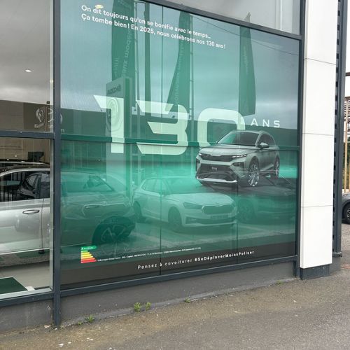 Façade vitrine SKODA le Havre