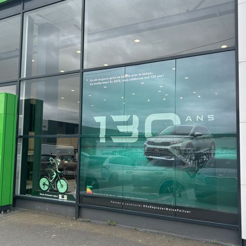 Façade vitrine SKODA le Havre